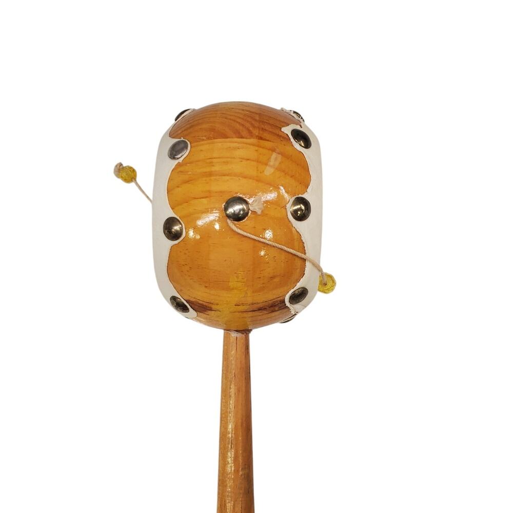 Handheld Wooden Pellet Drum Spinning Drum Monkey Drum